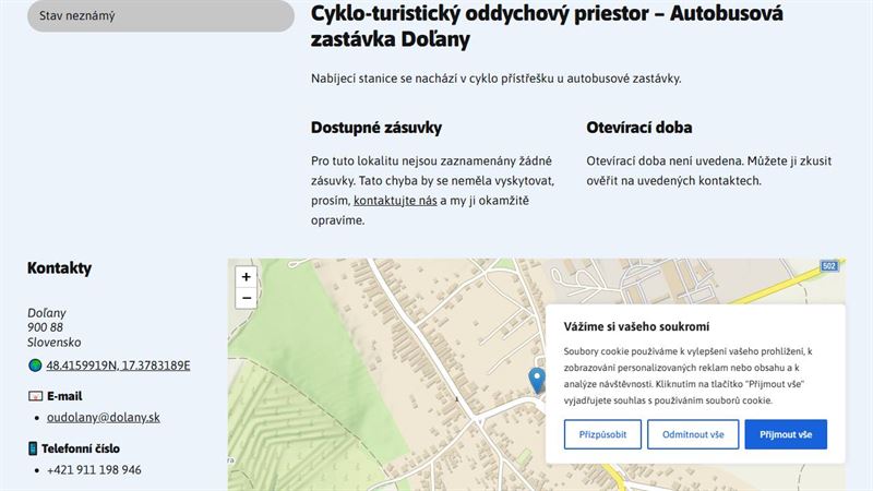 Cyklo-turistický oddychový priestor - Autobusová zastávka Doľany