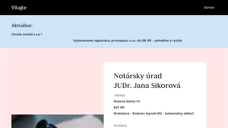 ba_node_12985068002 JUDr. Jana Sikorová - Notársky úrad