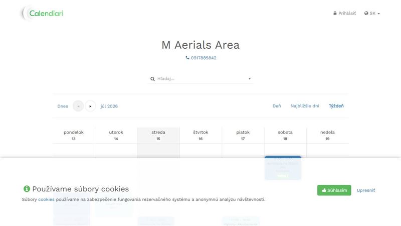 M aerials area