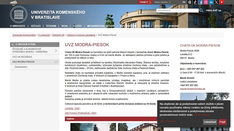 Chata UK Modra-Piesok