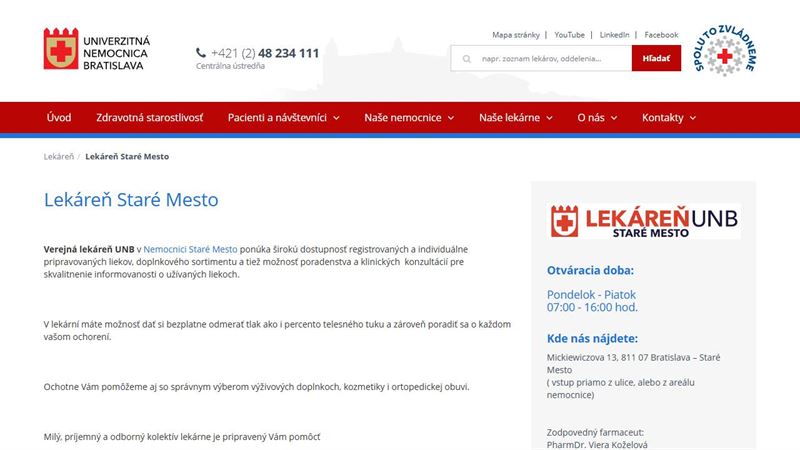 ba_node_288927066 Lekáreň UNB Staré Mesto