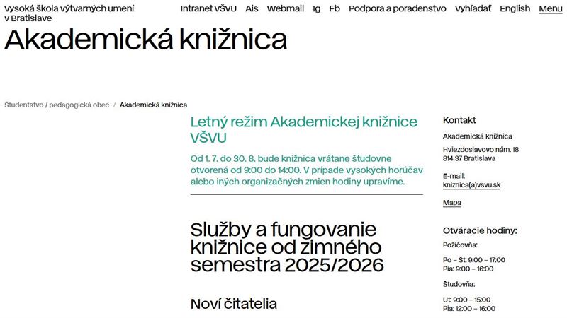Akademická knižnica VŠVU