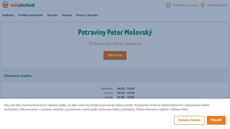 Potraviny Peter Mošovský
