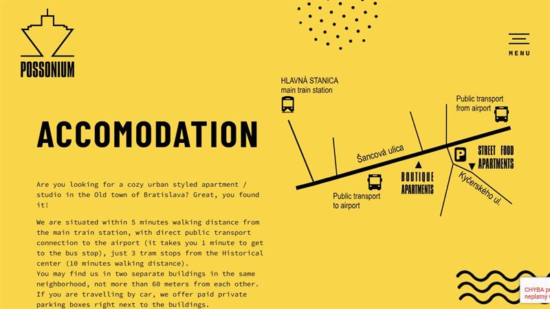 Possonium street food apartments