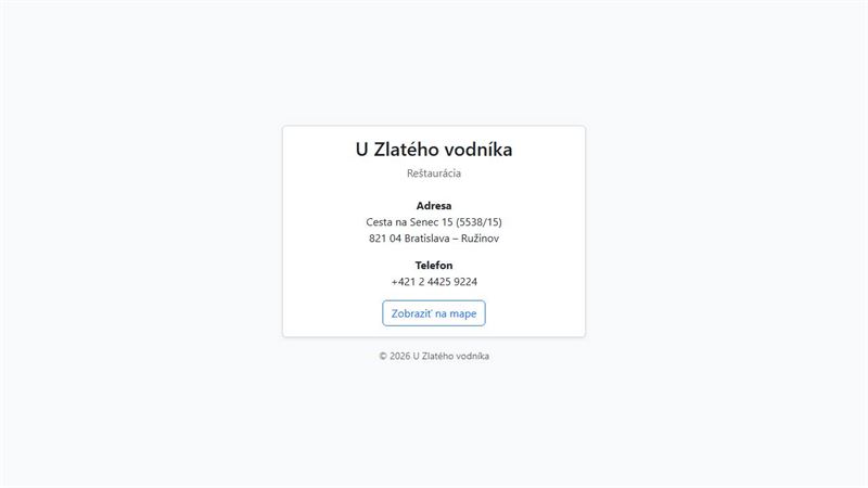U zlatého vodníka