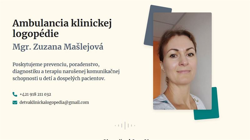 bb_00333 Mgr. Zuzana Mašlejová - ambulancia klinickej logopédie