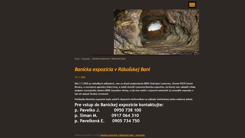 Banícka expozícia Rákošská Baňa
