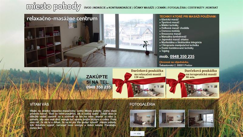 Miesto pohody - relaxačno-masážne centrum