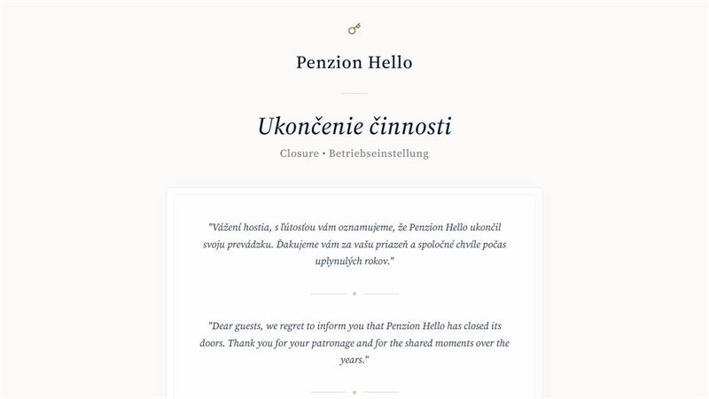 Penzión Hello