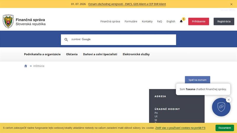 Zrušeny Daňový úrad