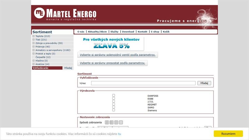 MARTEL ENERGO s.r.o. predaj meracej techniky