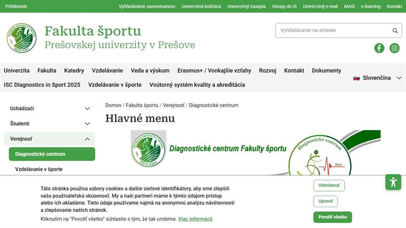 po_row_02581 Diagnostické centrum Fakulty športu