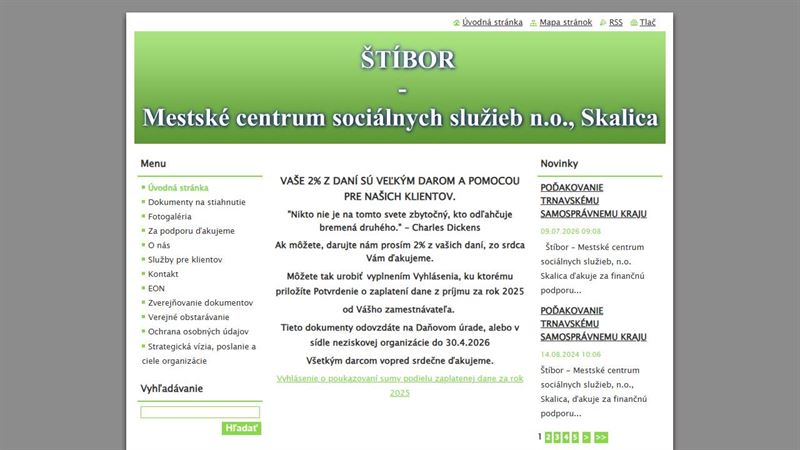 Štíbor - Mestské centrum sociálnych služieb