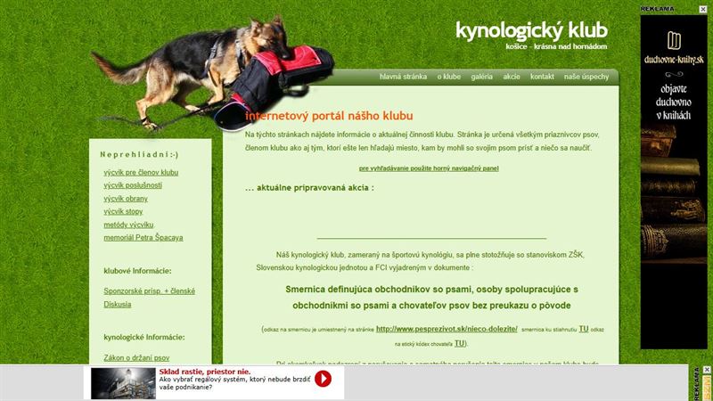 website_00025 Kynologický klub Košice - Krásna nad Hornádom