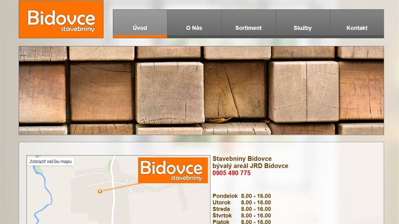 website_00200 Stavebniny ANED Bidovce