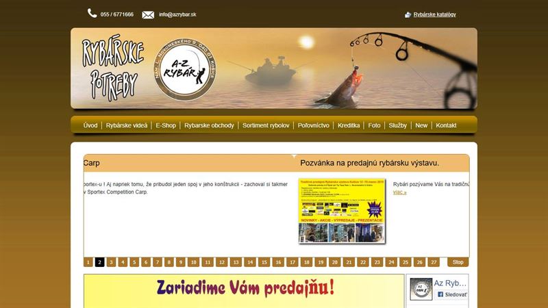 website_00213 Rybárske potreby - AZ rybár