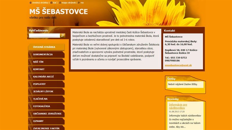 website_00501 Materská škola Šebastovce