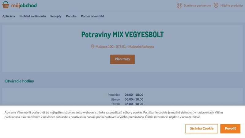 Potraviny MIX VEGYESBOLT