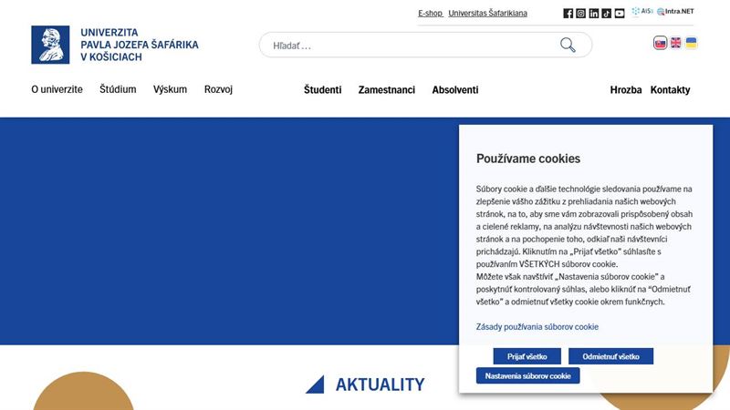 website_01862 Študentský domov UPJŠ