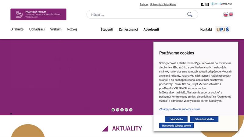 website_01867 Právnická fakulta UPJŠ