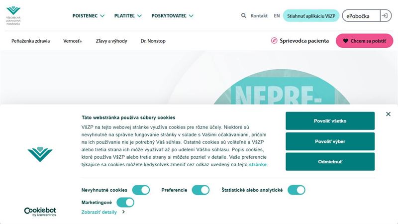 website_01916 Všeobecná zdravotná poisťovňa