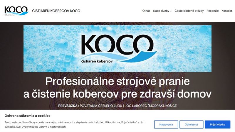 website_01919 Čistiareň kobercov KOCO