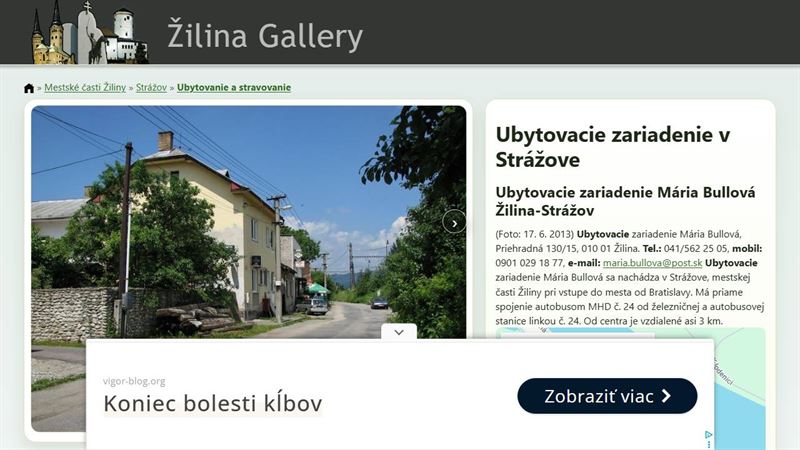 Ubytovacie zariadenie Mária Bullová